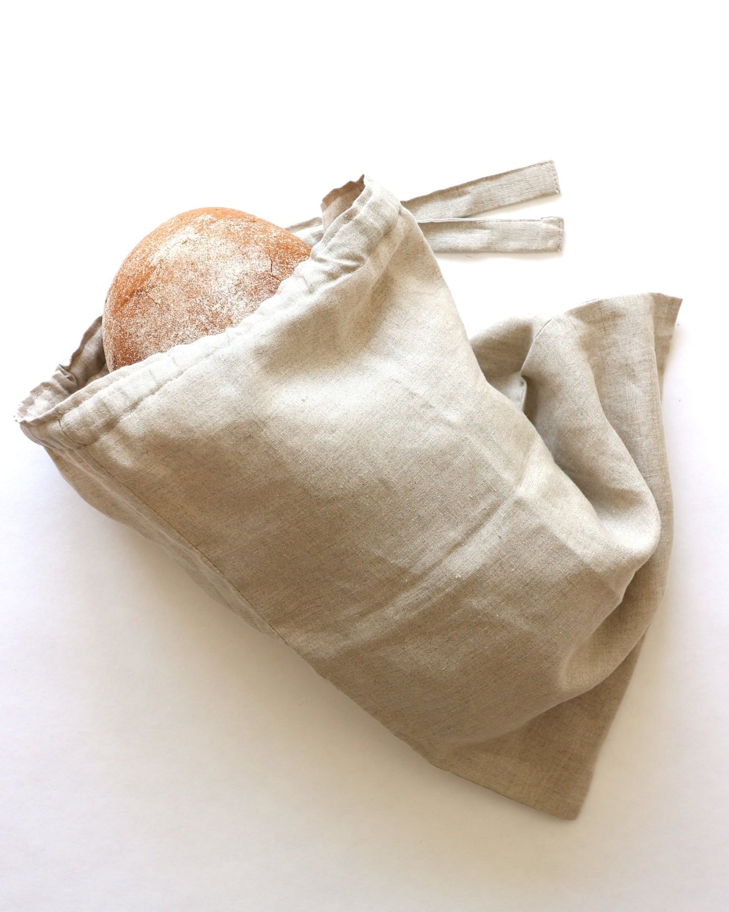 Brotbeutel ungefärbt mit Brot
