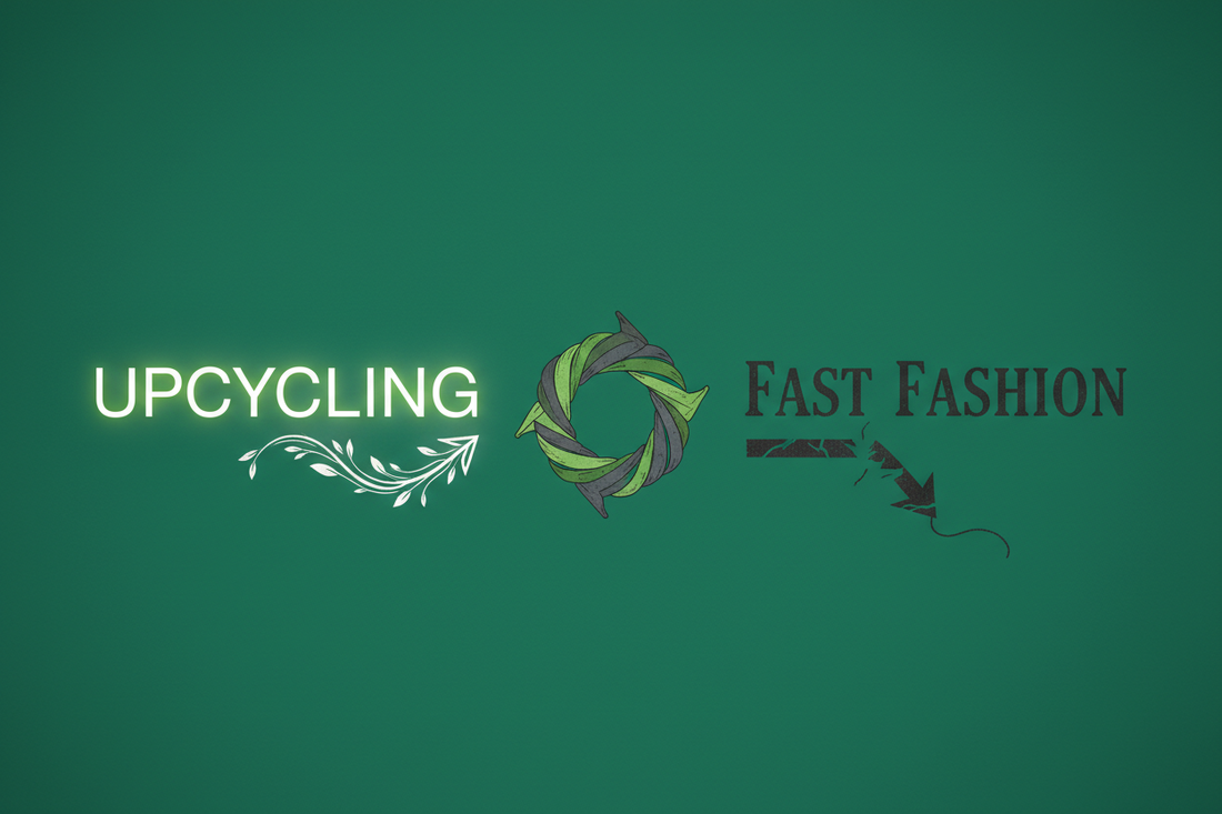 Upcycling und Fast-Fastfashion korrelierend zusammengestellt