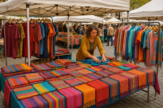 Textile Upcycling Brand auf Wochenmärkten