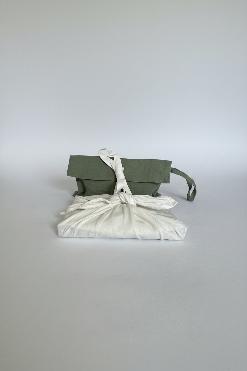Furoshiki und Kosmetiktasche in einem Bundle zum nachhaltigen verschenken